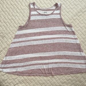 Sonoma Red and White Striped Tank Top